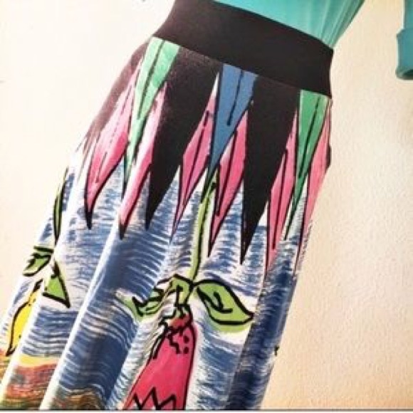 Anthropologie Ric Rac Sketch Book Skirt - Picture 2 of 2